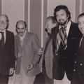 Charlie Byrd, Joe Pass, Herb Ellis, Barney Kessel and Maurice Summerfield 1978.jpg